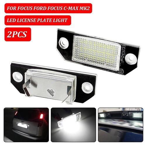 Lumière Blanche De Plaque De Planificateur De Led, Fitfor Ford Focus C-Max I 03-07 Mk2 03-08, Ampoule De Lampe De Plaque D'immatriculation Led, 2 Pièces, 12v