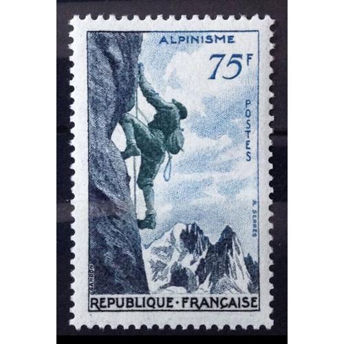 Sports 1956 - Alpinisme 75f (Superbe N° 1075) Neuf* - Cote 9,50 - France Année 1956 - N28551