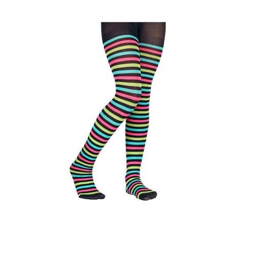 Collants À Rayures Multicolores Enfant - Taille: 7-10 Ans (M)