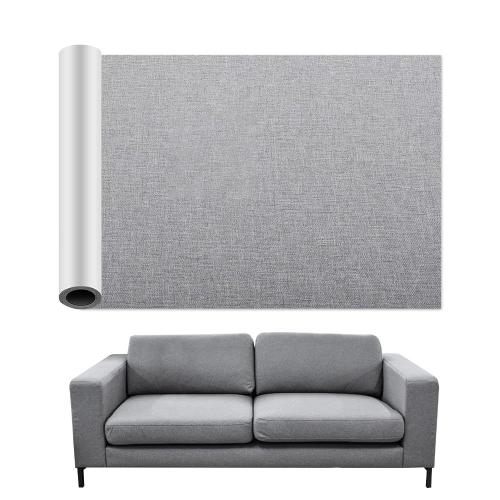 Tissu Autocollant Reparation - 40 X 160 Cm - Patch De Réparation En Tissu De Lin, Kit Réparation Tissu Pour Canapés, Sièges De Voiture, Chaise De Bureau, Têtes De Lit, Rideau, Gris