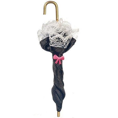 Aztec Imports, Inc. Dollhouse Miniature 112 Scale Victorian Umbrella, Black