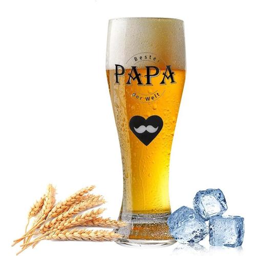 Verre à Bière de Papa, Cadeau Homme Idee Cadeau Papa Verre À Bière Personnalisée, Papa Cadeau Anniversaire Homme, Cadeau de fête des pères Cadeau pour les Amateurs de Bière