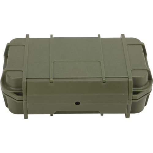 Boîte étanche de camping, étui à outils de transport rigide étanche Boîte à outils pour instruments de sécurité rangement en plastique ABS pour le camping en plein air (Armée verte)