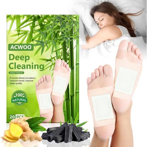 Patch Detox Pieds, 20Pcs Détox pour les Pieds, Deep Cleansing Patch Pieds, Foot Patches Detox Aux Herbes Naturelles, Soulage la Fatigue, Elimine les Toxines du Corps, Améliorer le Sommeil