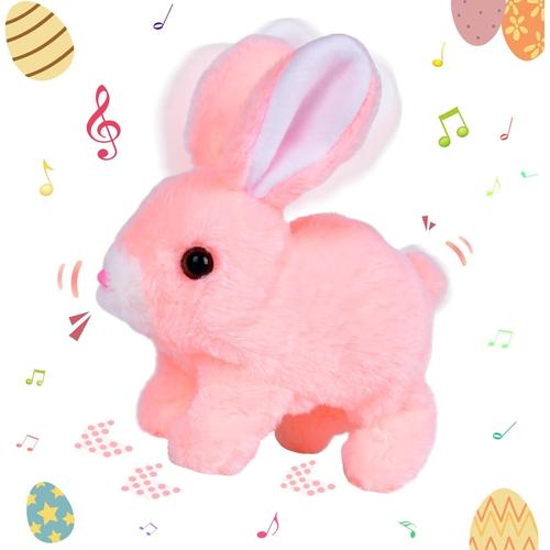 Jouets De Lapin Interactifs Avec Carotte, Jouet Doux Lapins, Jouet De Lapin À Sauter Avec Bruits Et Mouvements, Jouet De Lapin Électronique De Lapin Pour Enfants (A)