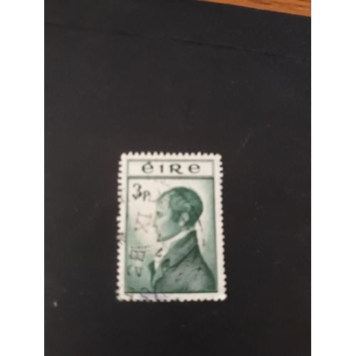 Timbre Irlande Robert Emmet Vert Oblitere Tp18