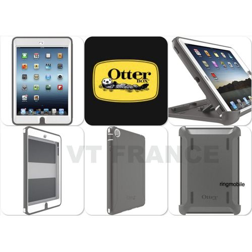 Coque Anti Choc Otterbox Defender Pour Ipad, Couleur: Glacier Gris / Blanc , Smartphone: Apple Ipad 2 / 3 / 4 Retina