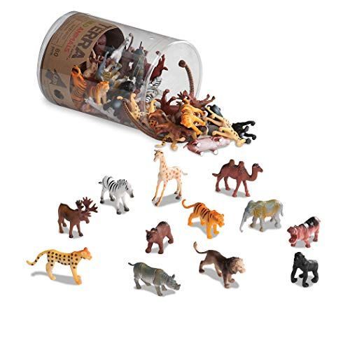 Terra By Battat - Wild Animals - Assorted Miniature Wild Animal Toys & Cake Toppers For Kids 3+ (60 Pc)