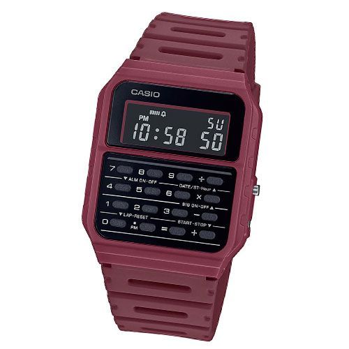 Casio Montre Rouge Digital Hommes Casio Collection Vintage Ca-53wf-4bef