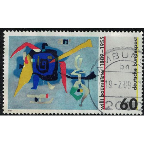 Allemagne 1989 Oblitéré Used Bluxao I Peinture De Willi Baumeister Su