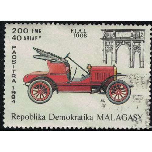 Madagascar 1984 Oblitéré Used Voiture Fial Legnano Type A 6/8 Hp Vintage Car Su