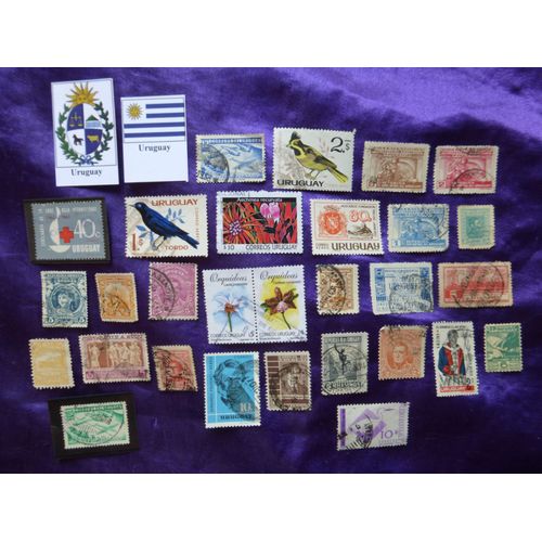 Timbres Uruguay. 29 Timbres Anciens De 1939, 1943, 1948, 1963, 1967, 1999, 2000 Etc