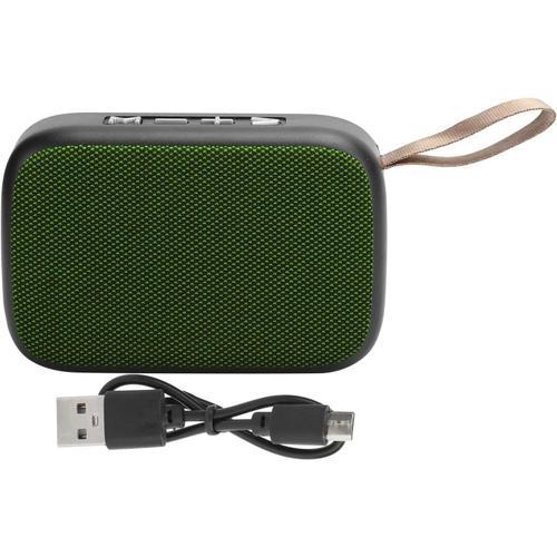 Haut-Parleur Bluetooth stéréo, Mini Haut-Parleur USB sans Fil Portable, Caisson de Basses avec Radio FM pour la Maison/l'extérieur/Les Voyages(Vert)