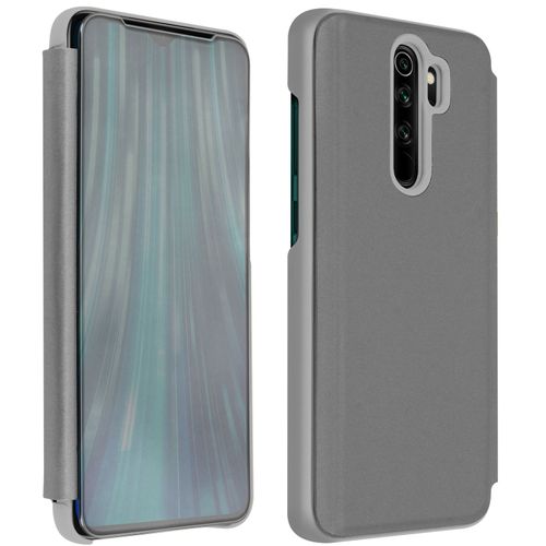 Housse Redmi Note 8 Pro Clapet Translucide Miroir Support Vidéo