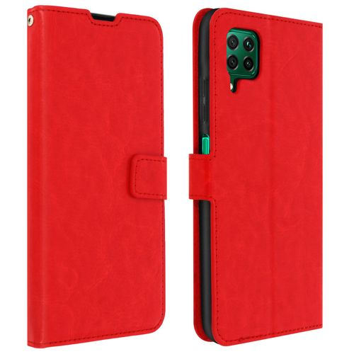 Housse Huawei P40 Lite Porte-Carte Fonction Support Vintage Rouge