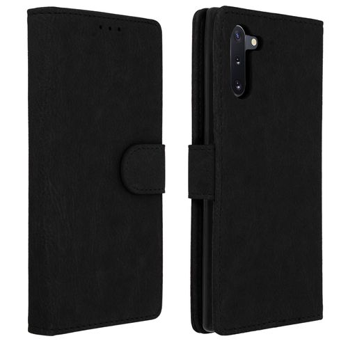Étui Samsung Galaxy Note 10 Housse Intégrale Porte-Cartes Fonction Support Noir