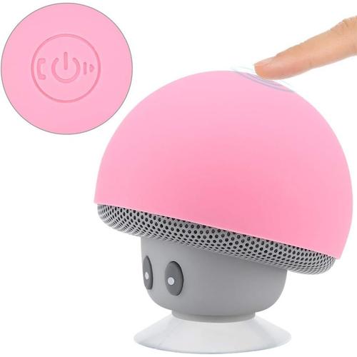 Mini Haut-Parleur Champignon Portable sans Fil Bluetooth avec Bonne qualité Sonore, Fonctionnement Simple, Support de Téléphone Portable pour la Lecture de Musique et Le Temps de