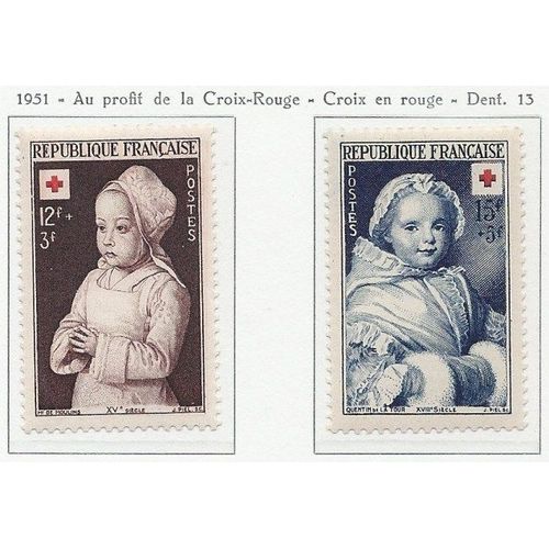 Yvert N° 914 & 915. Au Profit De La Croix-Rouge. Neuf Sc** (Mnh)