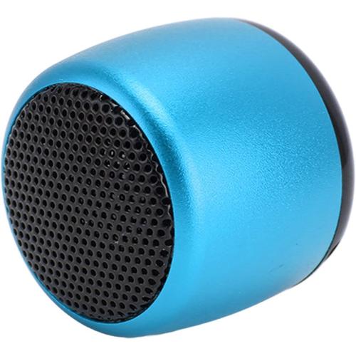 Petit Haut-Parleur sans Fil, Appariement Automatique USB Chargeant Un Mini Haut-Parleur en Métal, Un Subwoofer Lourd pour PC (Bleu)