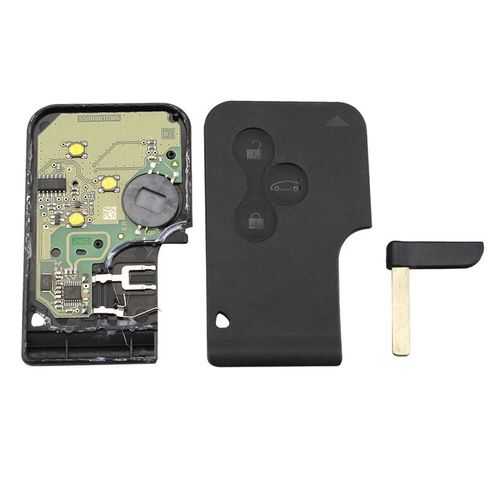 Carte Intelligente À 3 Boutons Avec Insert, Petite Lame De Clé, Pour Renault Megane Scenic