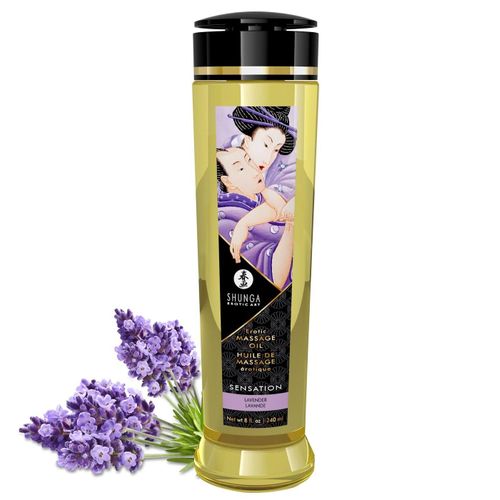 Huile De Massage Sensation Saveur Lavande - 240 Ml Shunga Erotic Art 