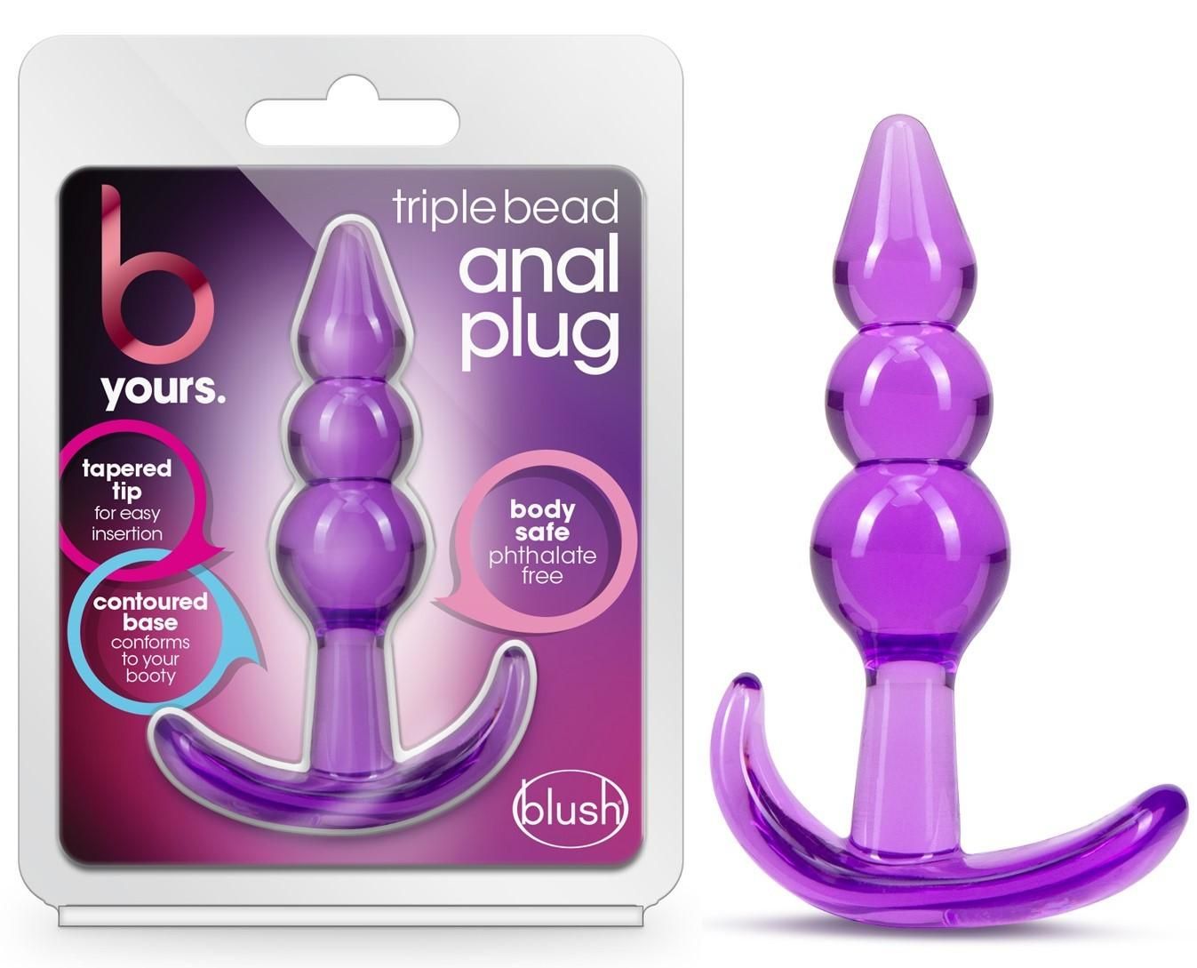 Plug B Yours Triple Bead Violet Blush Novelties
