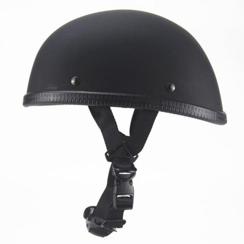 Casque De Moto Noir Vintage, Ouvert Au Visage, Abs Mat, Demi-Visage, Style Rétro Allemand