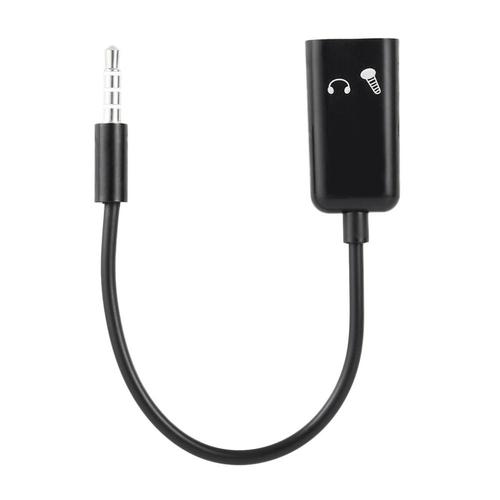 Adaptateur De Séparateur Audio Stéréo, Câble Pour Téléphones Portables, 3.5mm, Casque, Microphone, Samsung Black, Facile À Emporter, Nouveau