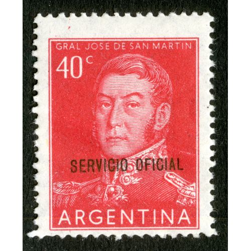 Timbre Oblitéré Argentina, Gral Jose De San Martin, 40c