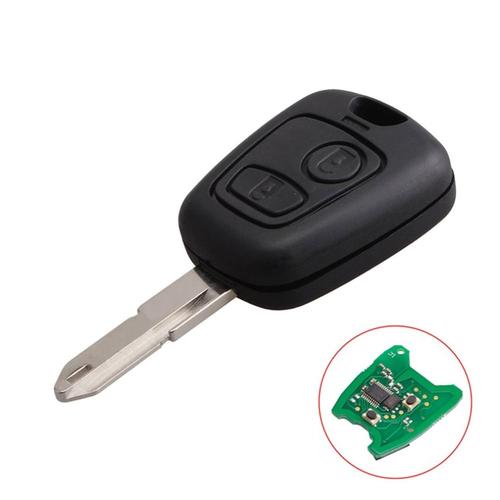 Télécommande À 2 Boutons Pour Clé De Voiture Peugeot 206, 433mhz, Transpondeur Pcf7961