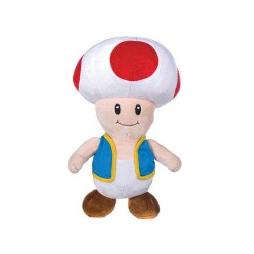 Peluche Toad 27 Cm - Champignon - Peluche Licence Super Mario - Enfant