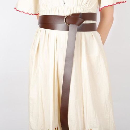 Colis Départ De Paris - Une Marron Ceinture Mixte Extra Longue Chevalier Anneau Moyen Age Steampunk Medieval 220 Cm