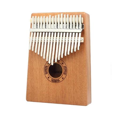 Kalimba À 17 Touches En Acajou Avec Accessoires,Piano À Pouces En Bois, Instrument De Musique Accompagné De Marteau D'accordeur Et Housse Autocollante,