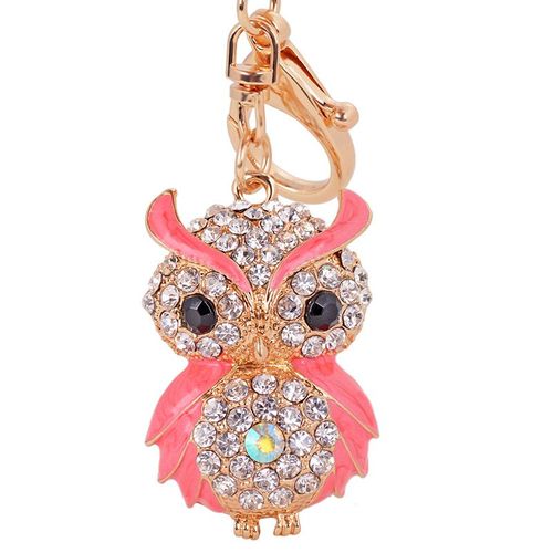 Porte Clés Hibou En Émail, Porte Clé En Strass, Incroyable, Pendentif De Sac À Main, Boucle Pour Voiture, K287