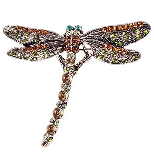 Broche En Cristal Brillant Pour Femmes, Jolie Écharpe Libellule, Rétro, Mode, Bijoux, Accessoires, Cadeau