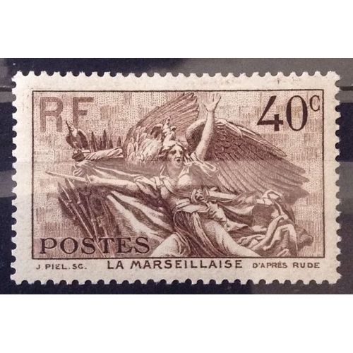 Marseillaise - Haut-Relief Arc De Triomphe - 40c Brun (Très Joli N° 315) Neuf* - Cote 6,00 - France Année 1936 - N24552