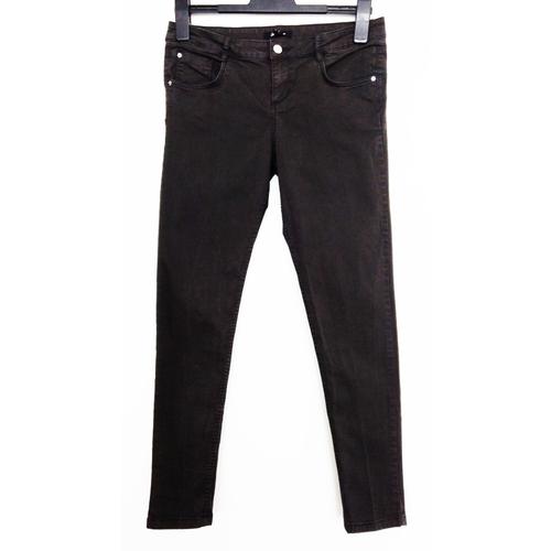 Jean Gris Anthracite. Slim. Jennyfer. Coton. Polyester. Elasthanne. Taille 40