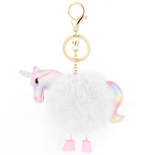 Porte Clés Cheval En Peluche, Joli, Chic, Pendentif De Sac De Cheval, Fourrure De Lapin Artificielle, Pour Voiture K346, Nouveau