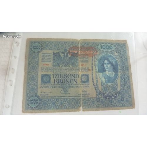 Autriche = Gros Billet De Banque De Collection De 1000 Kronen, Année 1902 !!