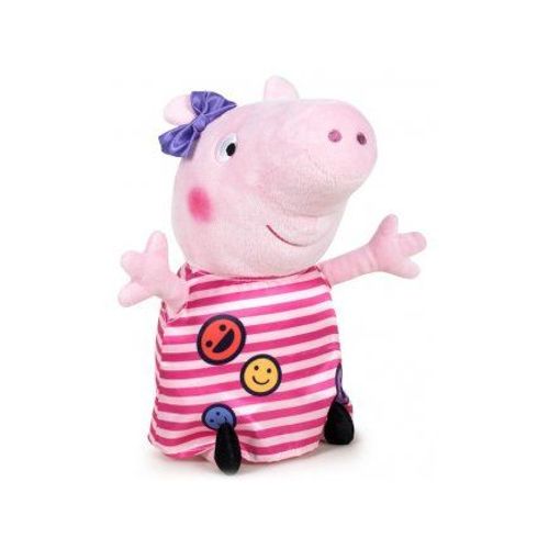 Peluche Peppa Pig Tenue Smiley 31 Cm - Peluche Licence - Cochon - Doudou Enfant