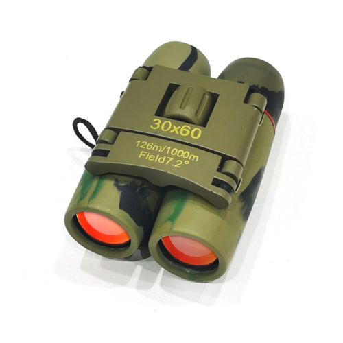 Jumelles Pliables À Longue Portée, Zoom Compact 30x60, 1000m, Mini Télescope Bak4 Fmc Optique Pour La Chasse, Le Sport Et Le Camping