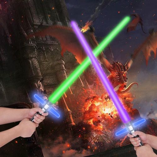 Jouet Épée Laser Télescopique Pour Enfants, Croix Colorée, Évolutif, 7 Couleurs, Clignotant, Son De Courant Simulé, Accélérateur De Lumière D'extérieur