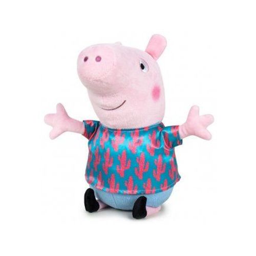 Peluche Peppa Pig : Georges Chemise Cactus 31 Cm - Peluche Licence - Cochon - Doudou Enfant