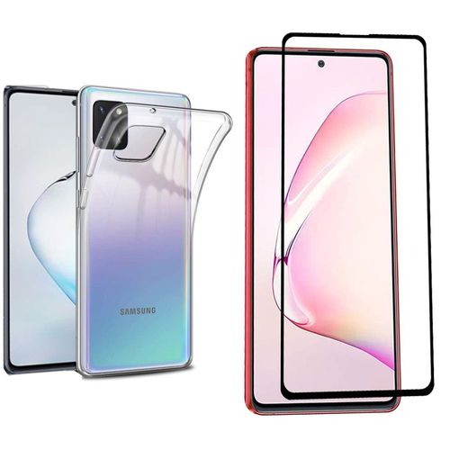 Protection Intégrale 360 Degres Samsung Galaxy Note 10 Lite : Coque Gel De Protection En Tpu Invisible Arrière Transparente Et Protection Écran Full Cover Noir New Galaxy Note 10 Lite - Accessoires Pochette Case