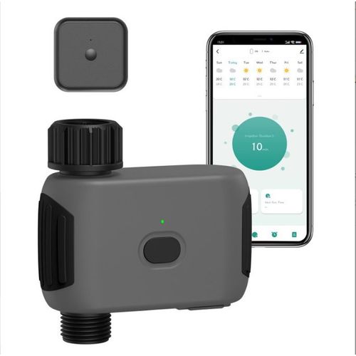 Programmateur Arrosage WiFi pour Arrosage Plante Vacances, Programmateur Kits D'arrosage Connecté Automatique avce 20 Achémas D'arrosage avce Délai de Pluie Système pour Extérieur Jardin Goutte