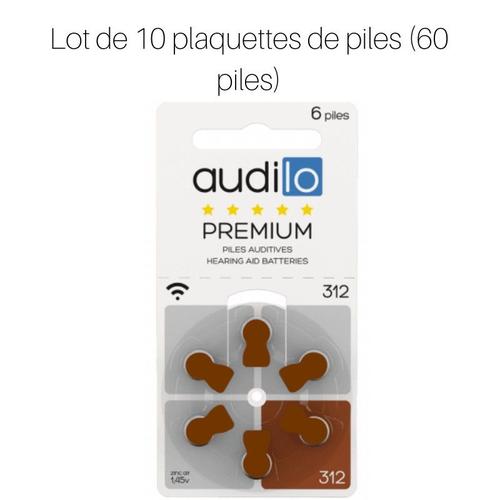 Piles auditives rechargeables taille 312