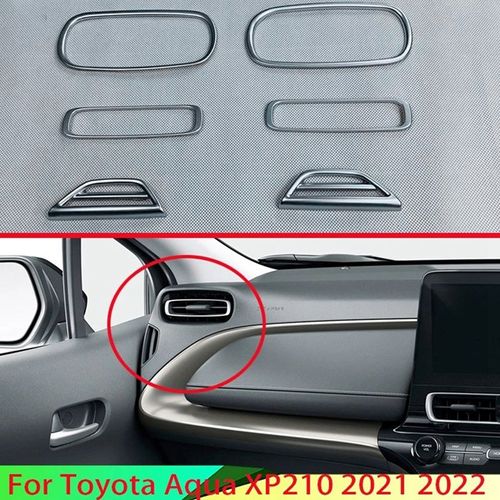 Cadre Décoratif De Sortie De Climatiseur Latéral De Voiture, Accessoires De Tableau De Bord Pour Toyota Aqua Mxp 2021 2022 6 Pièces