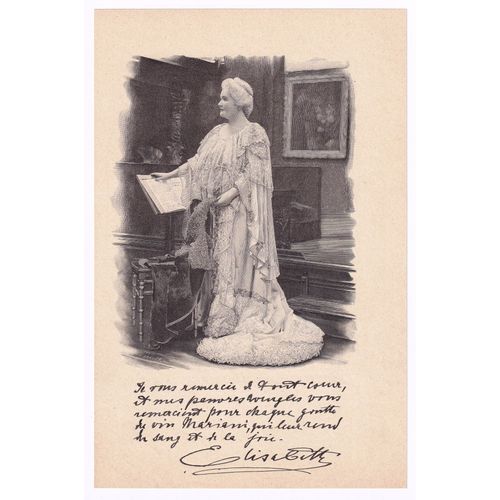 Gravure 1908 Portrait Élisabeth De Grèce Princesse Elisabeta De Roumanie Georges Ii De Grèce