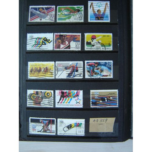 Ad // 359 * Beau Lot Timbres Etats Unis/Usa *Sports "