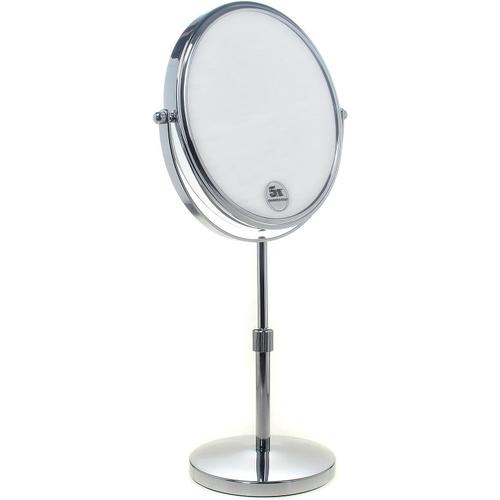 Tuka Miroir Maquillage, Hauteur Réglable, 10x Grossissement, Miroir Cosmétique De Table Ou Rasage, Double Face Sur Pied, Miroir De Salle De Bain, Tkd3114-10x 